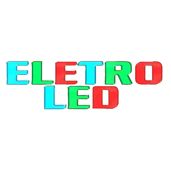 the logo for electroled on a black background